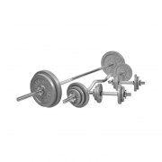 BANC DE MUSCULATION UNIVERSEL + SET HALTÈRES DISQUES EN FONTE ET BARRES 108KG - 